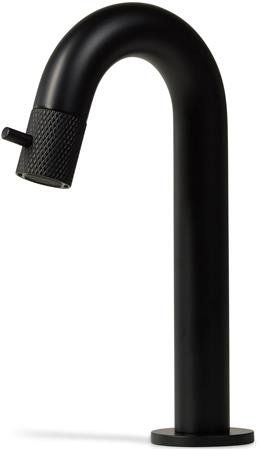 Blue Label Viby facet fonteinkraan laag model, mat zwart