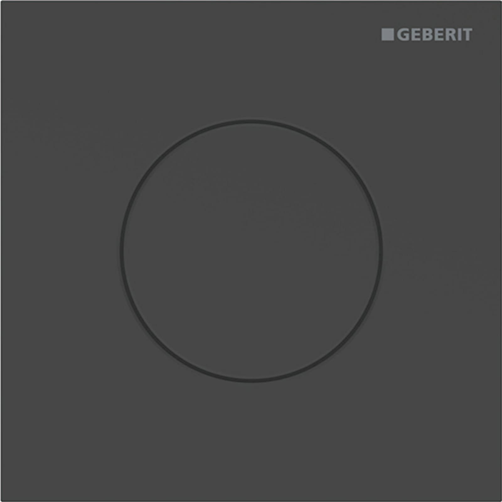 Geberit ur-sturing pneumatisch, type 40, round: matzwart, easy to cl.