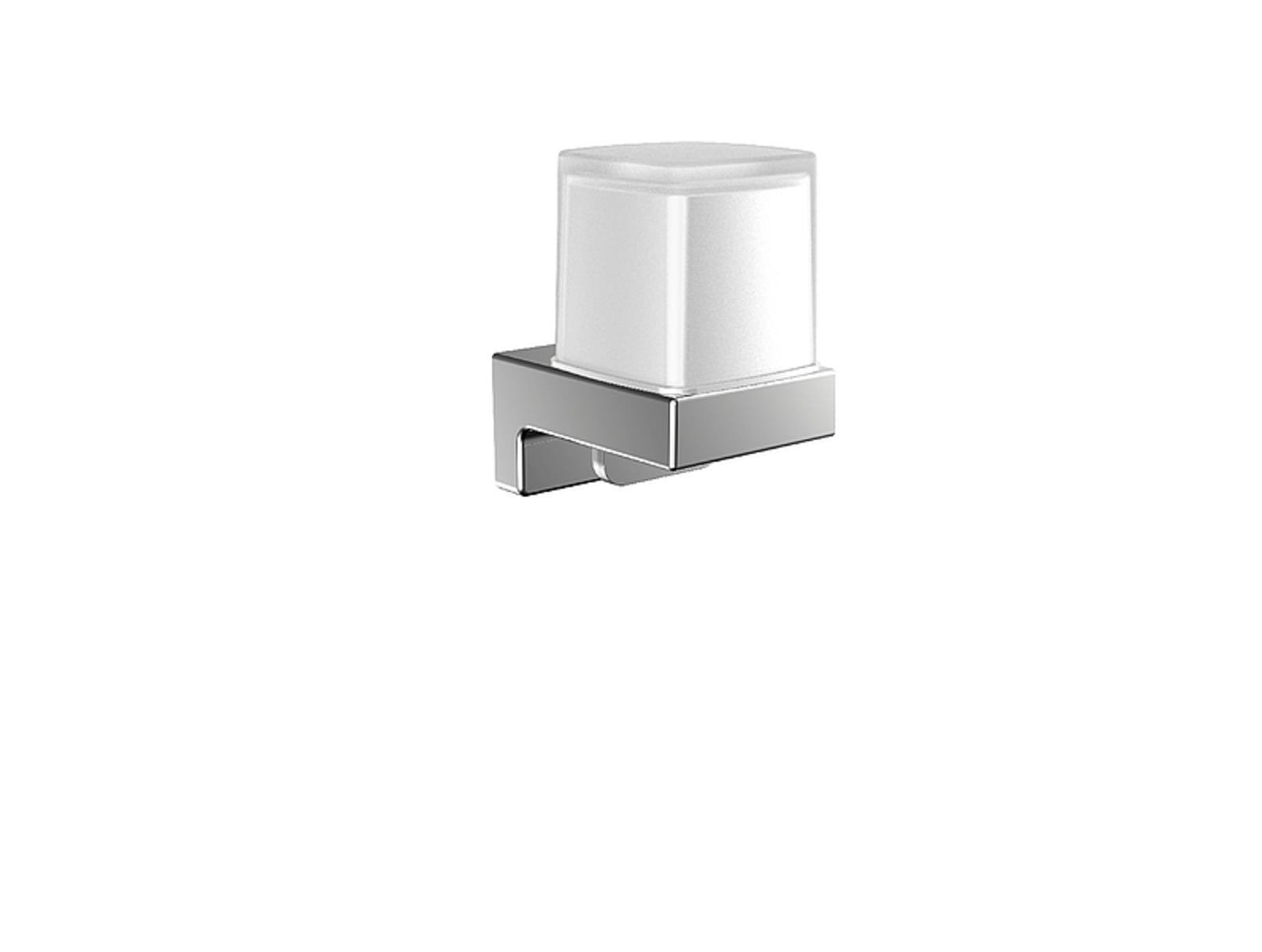 Emco Cue zeepdispenser met bediening met één hand, stolpbeker gesatineerd, chroom