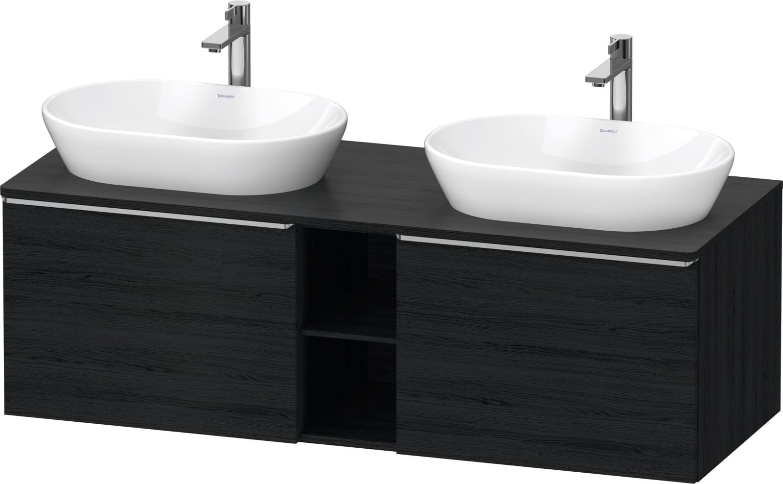 D-Neo Console wastafelonderbouw hangend Eiken zwart Mat (1200895024)