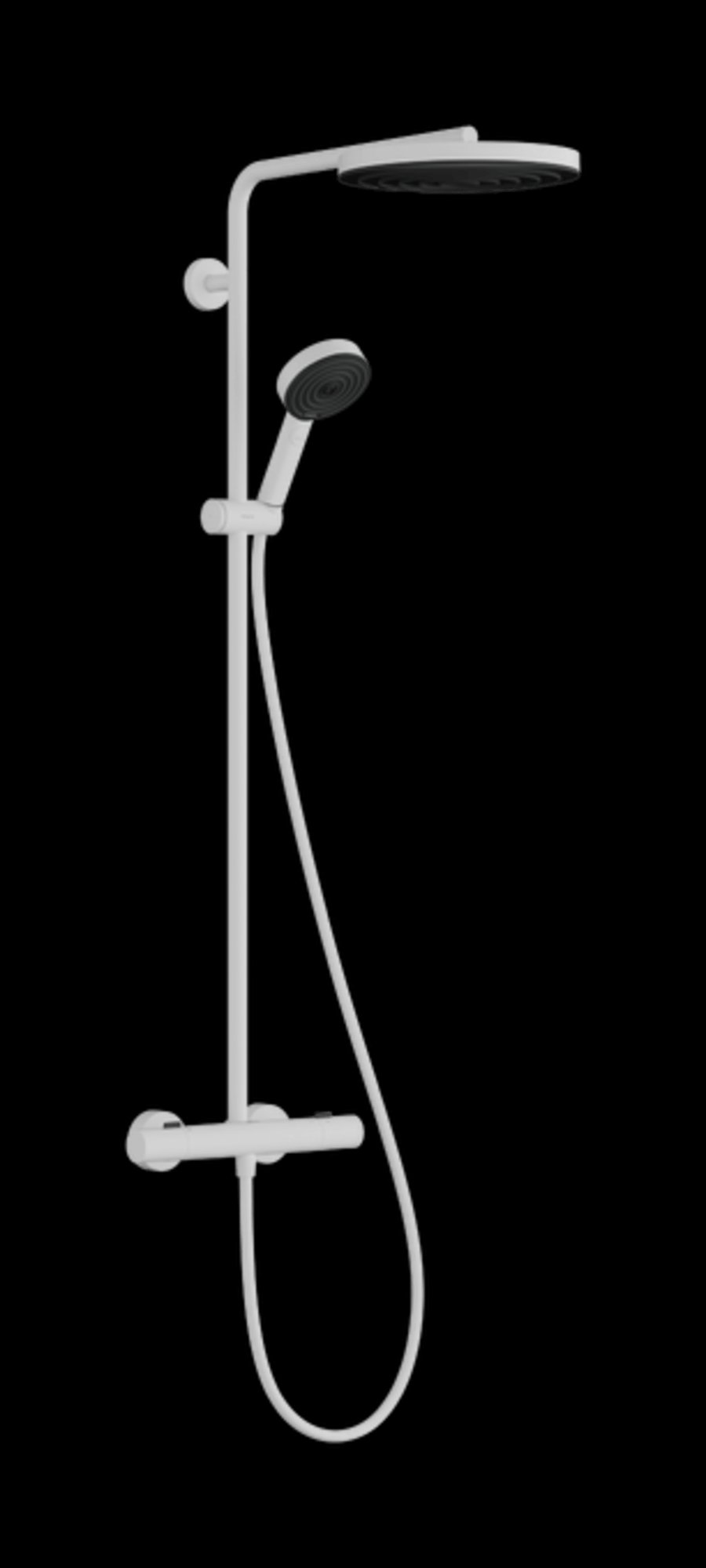 Hansgrohe Pulsify S Puro Showerpipe 260 1jet EcoSmart met thermostaat en handdouche 3jet, mat wit