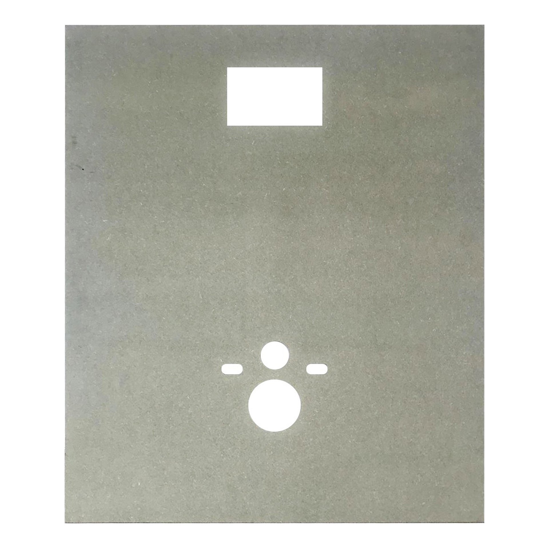 ALONI WATERWERENDE PLAAT VOOR HANGTOILET - MDF - VOORGEBOORD - GESCHIKT VOOR GEBERIT INBOUWRESERVOIRS - 120X100CX1,5 CM