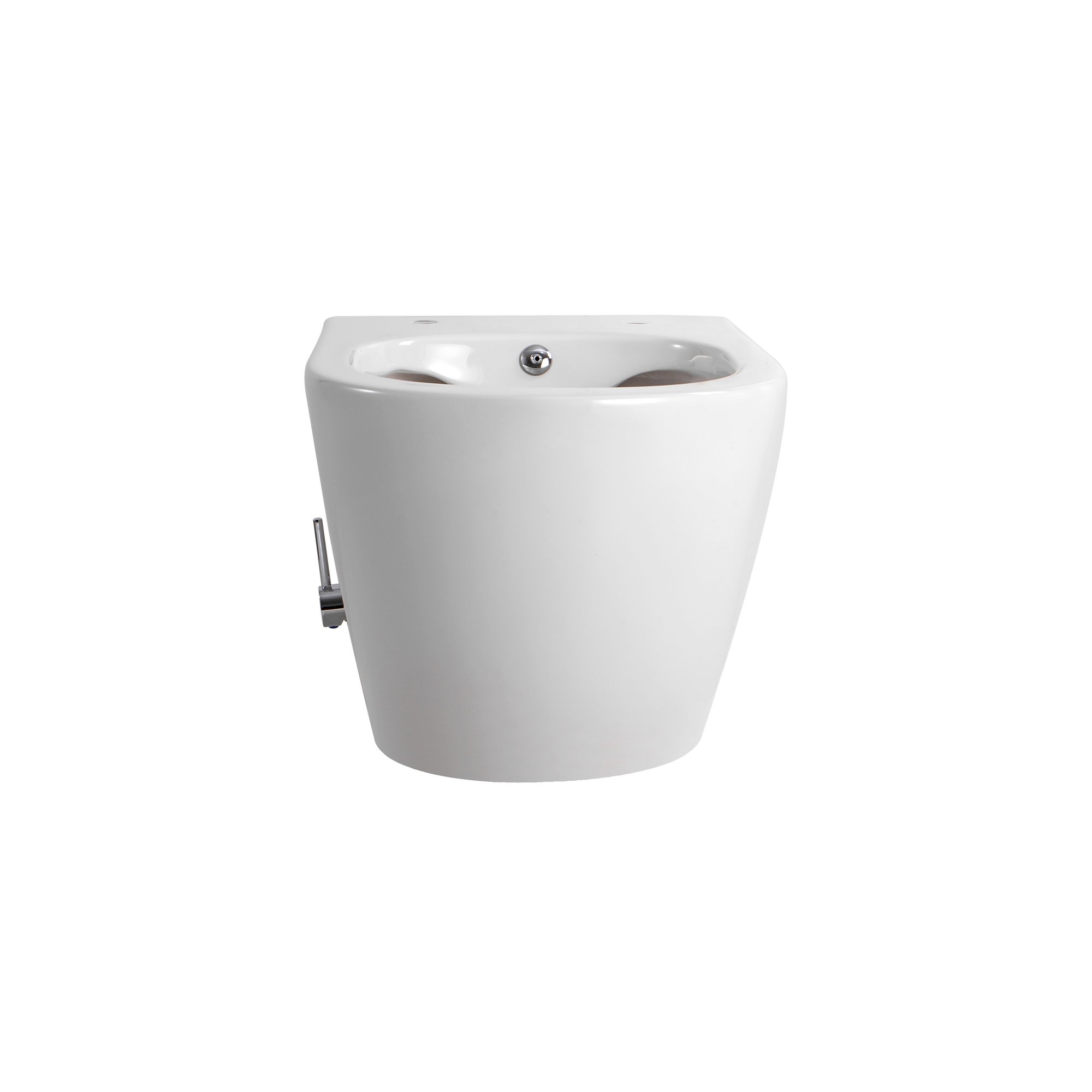 DARLO HANGTOILET MET BIDET - RANDLOOS - MET BIDETKRAAN KOUD EN WARM WATER - ZONDER ZITTING - COMPACT 49 CM - GLANZEND WIT thumbnail 2