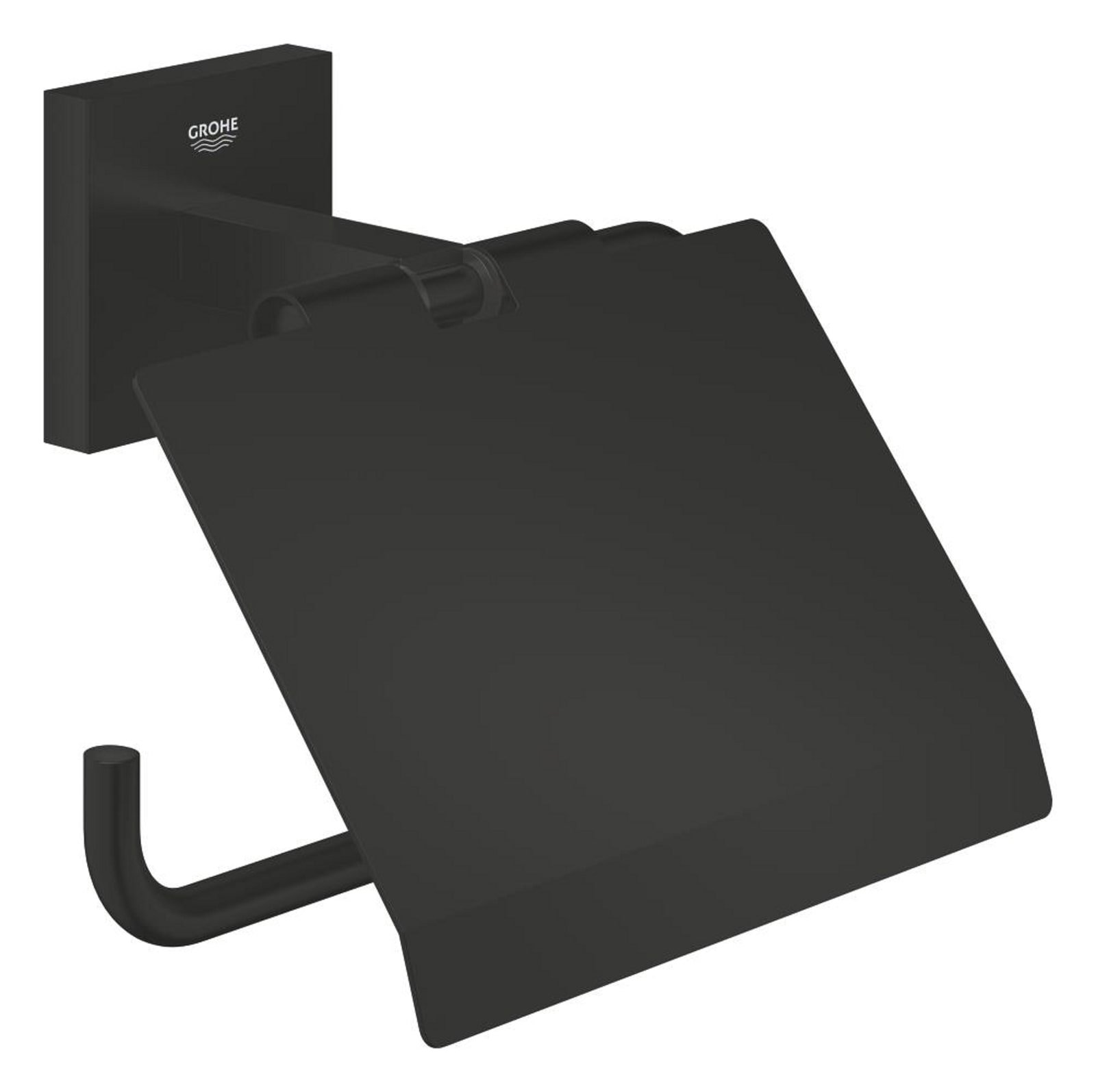 Grohe Start Cube Toiletrolhouder Met Deksel, Matte Black