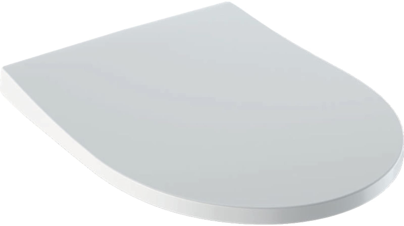 Geberit iCon, Closetzitting met deksel, smal design, softclose, duroplast, wit (montage van bovenaf)