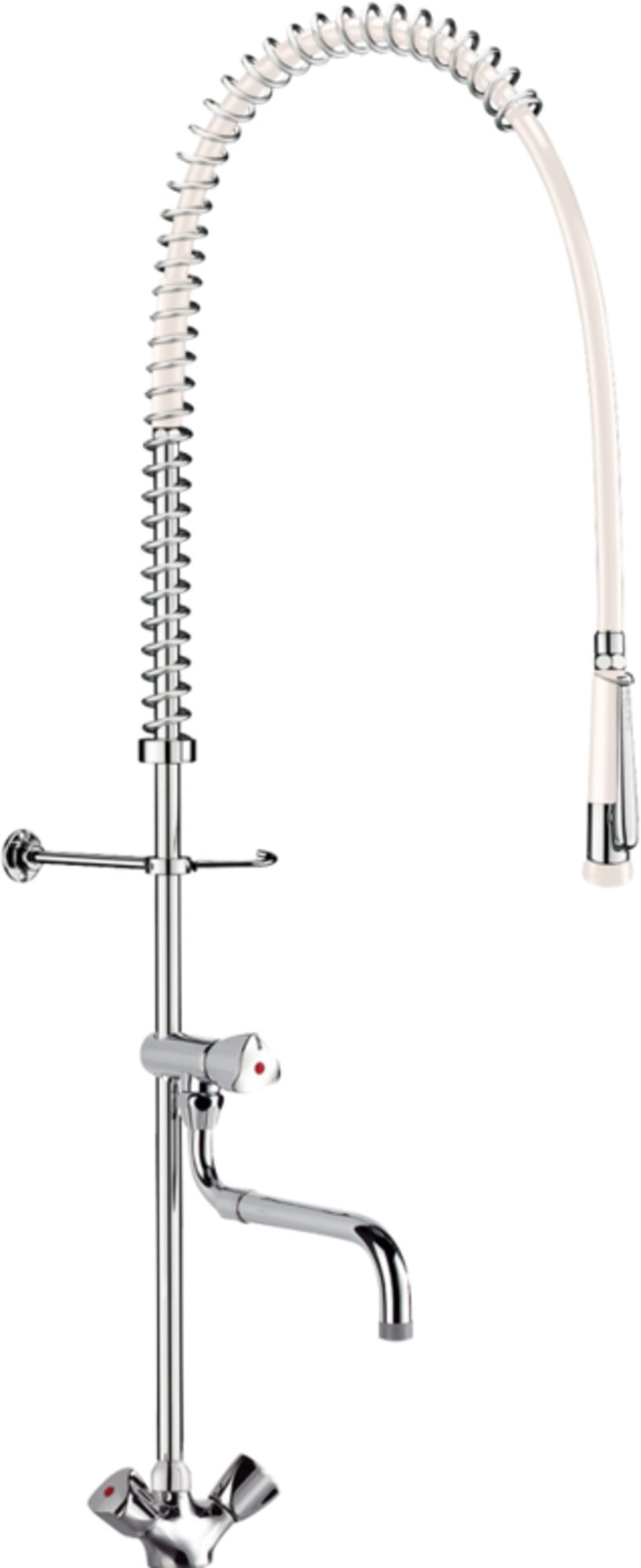 Delabie ééngats voorspoelmengkraan, telescopische uitloop L200-290 G66