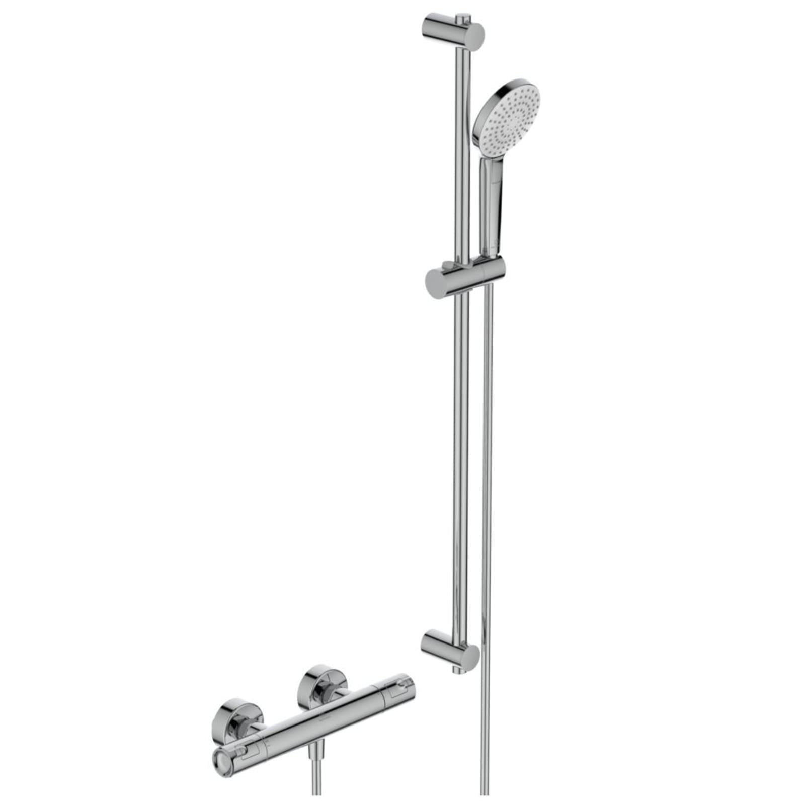 Ideal Standard Ceratherm T50 douchetherm met IdealRain Evo 110mm handdouche, doucheslang 1750mm, evo glijstang 900mm, chroom