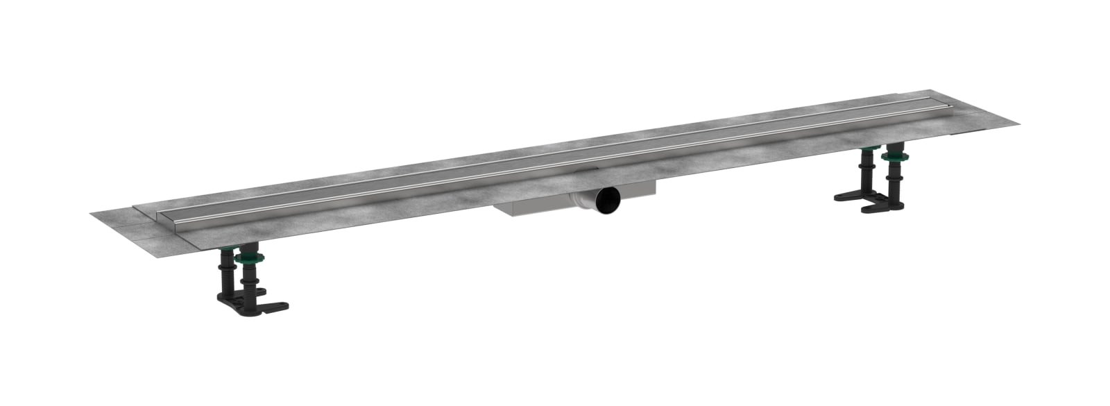 Hansgrohe RainDrain Compact compl.set douchegoot 1200 vlakke installatie Brushed Stainless Steel