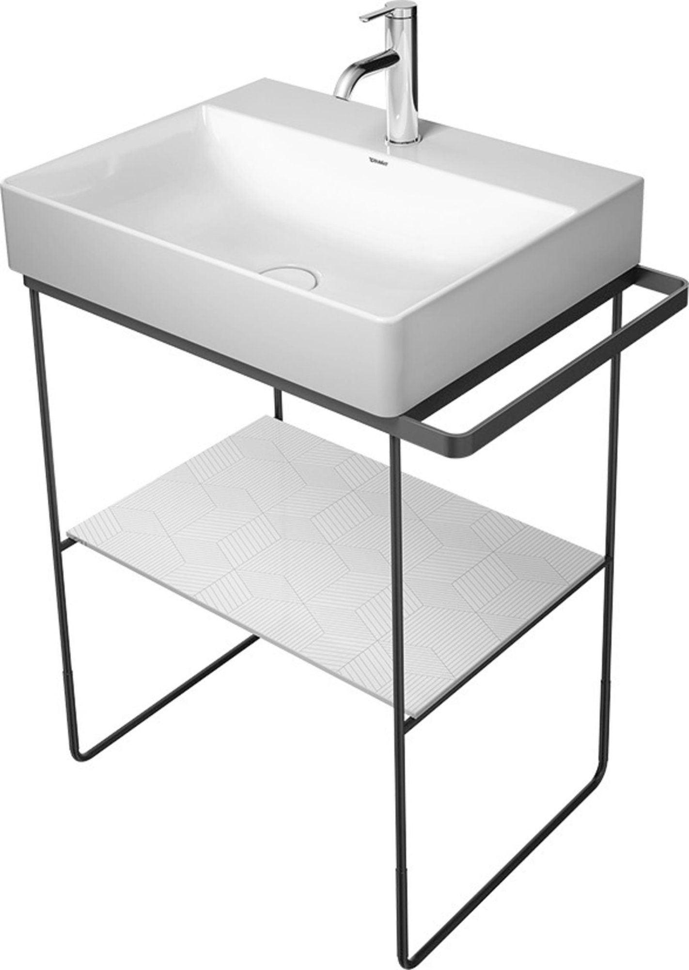 Duravit, in hoogte verstelbaar +50mm, incl. bevestiging, voor wastafel 235350, handdoekhouder rechts/links, omkeerbaar 565 x 451mm