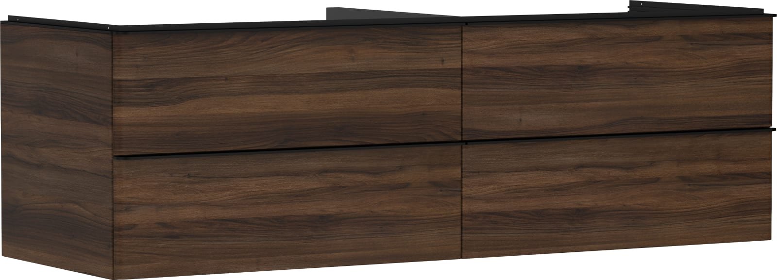 Hansgrohe Xelu Q meubel Dark Walnut 1560/550 met 4 lades consoles met waskom (1200771163)