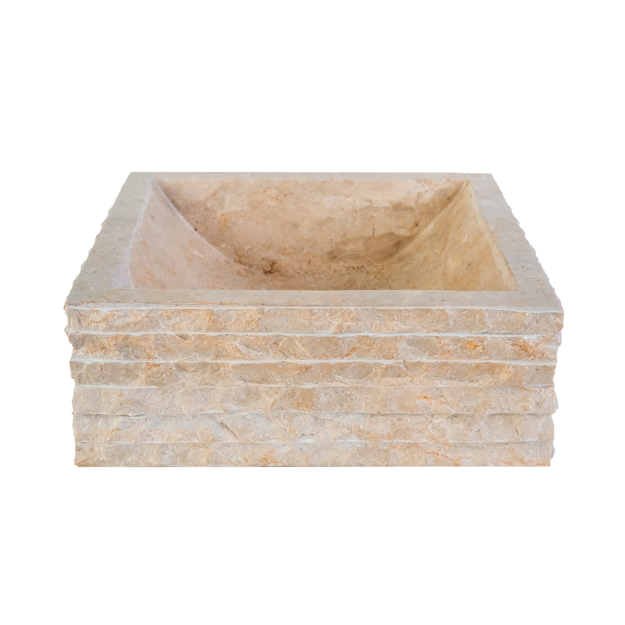 VIERKANTEN WASKOM ALUR KUIPVORMIG - CRÈME 40X40X15CM