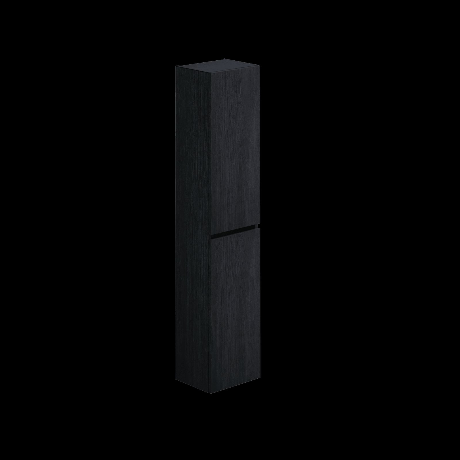 Blue Label Mette hoge kast 35x29x165 cm (bxdxh), 2x rechtsdraaiende deuren met soft close, greeploos, nero 165x35x29 (hxbxd)