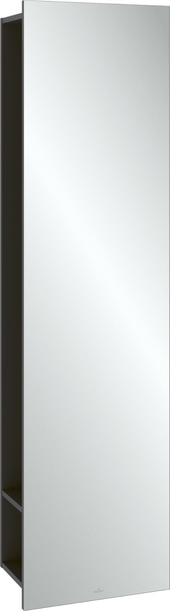 Villeroy&Boch Subway 3.0 aflegplank met spiegel 450x1700x300mm 1x kledinghouder, 3x vaste schappen, met schap links. Brilliant White