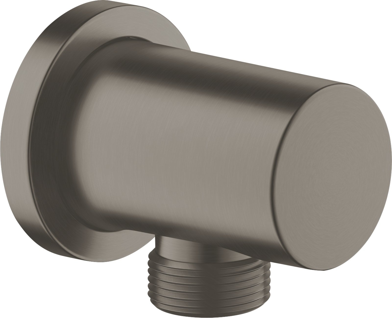 Grohe Rainshower wandaansluitbocht met een ronde rozet, geborsteld hard graphite