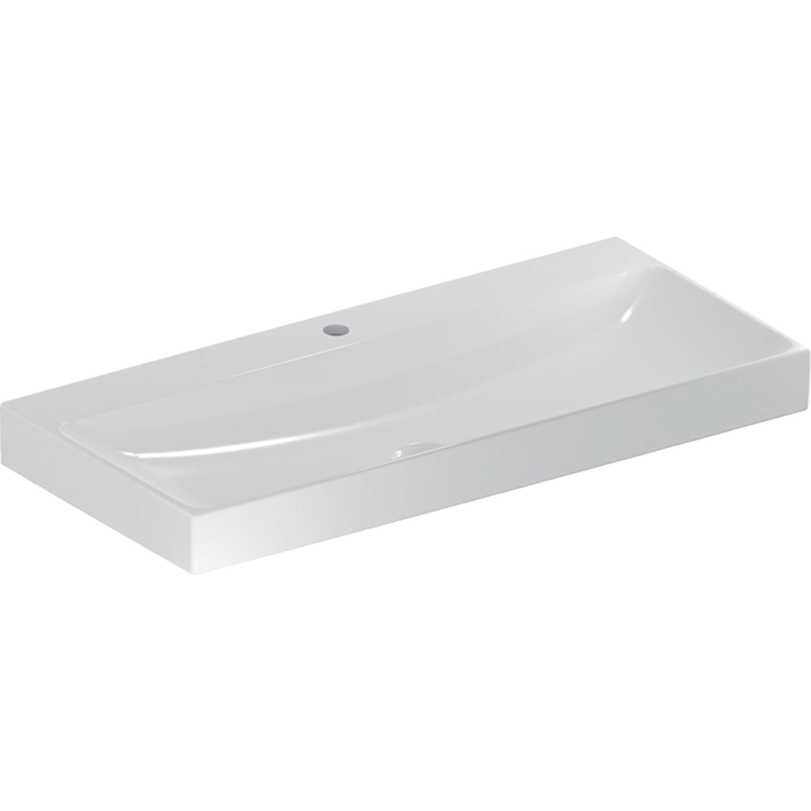 Geberit ONE wastafel afvoer verticaal 105x48cm met kraangat KeraTect