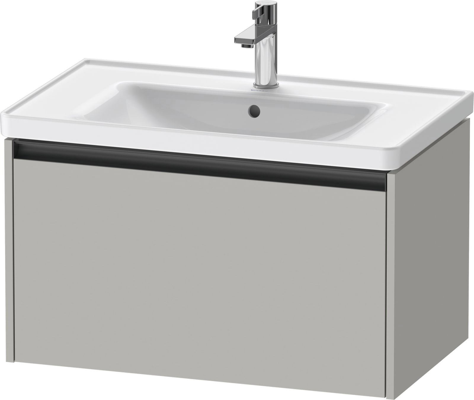 Duravit Ketho.2 Wastafelonderbouw hangend, Betongrijs Mat, rechthoekig, aantal grote lades: 1 – K25083007070000