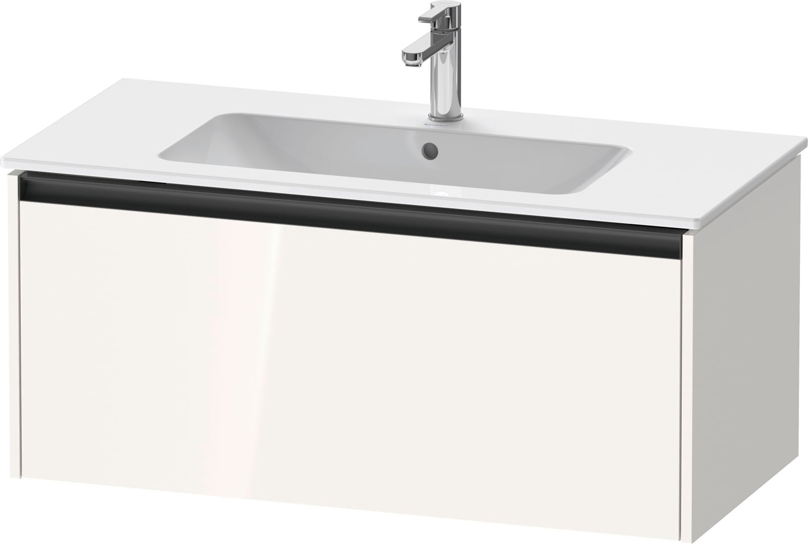 Duravit Ketho.2 Wastafelonderbouw hangend, Wit Hoogglans, rechthoekig, aantal grote lades: 1 – K25064022220000