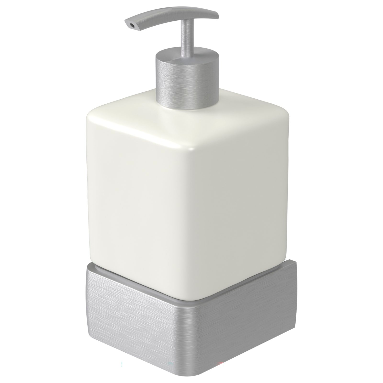 Haceka Aline zeepdispenser geborsteld aluminium keramiek