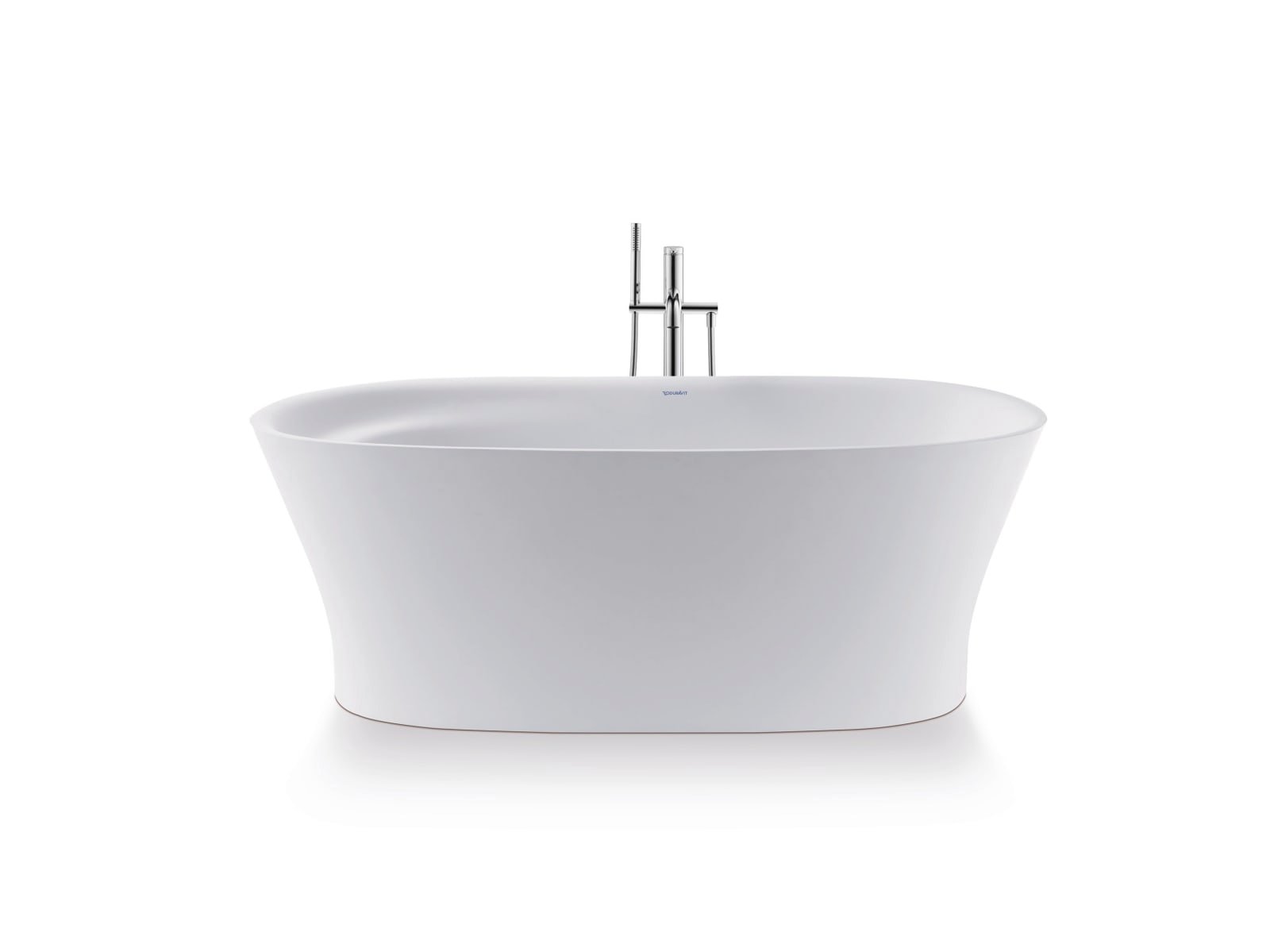 Duravit Cape Cod Bad  1650x780 mm Wit Mat, vrijstaand, materiaal: Gegoten polymeer, DuroCast Plus, ovaal, aantal rugsteunen: 2, posi