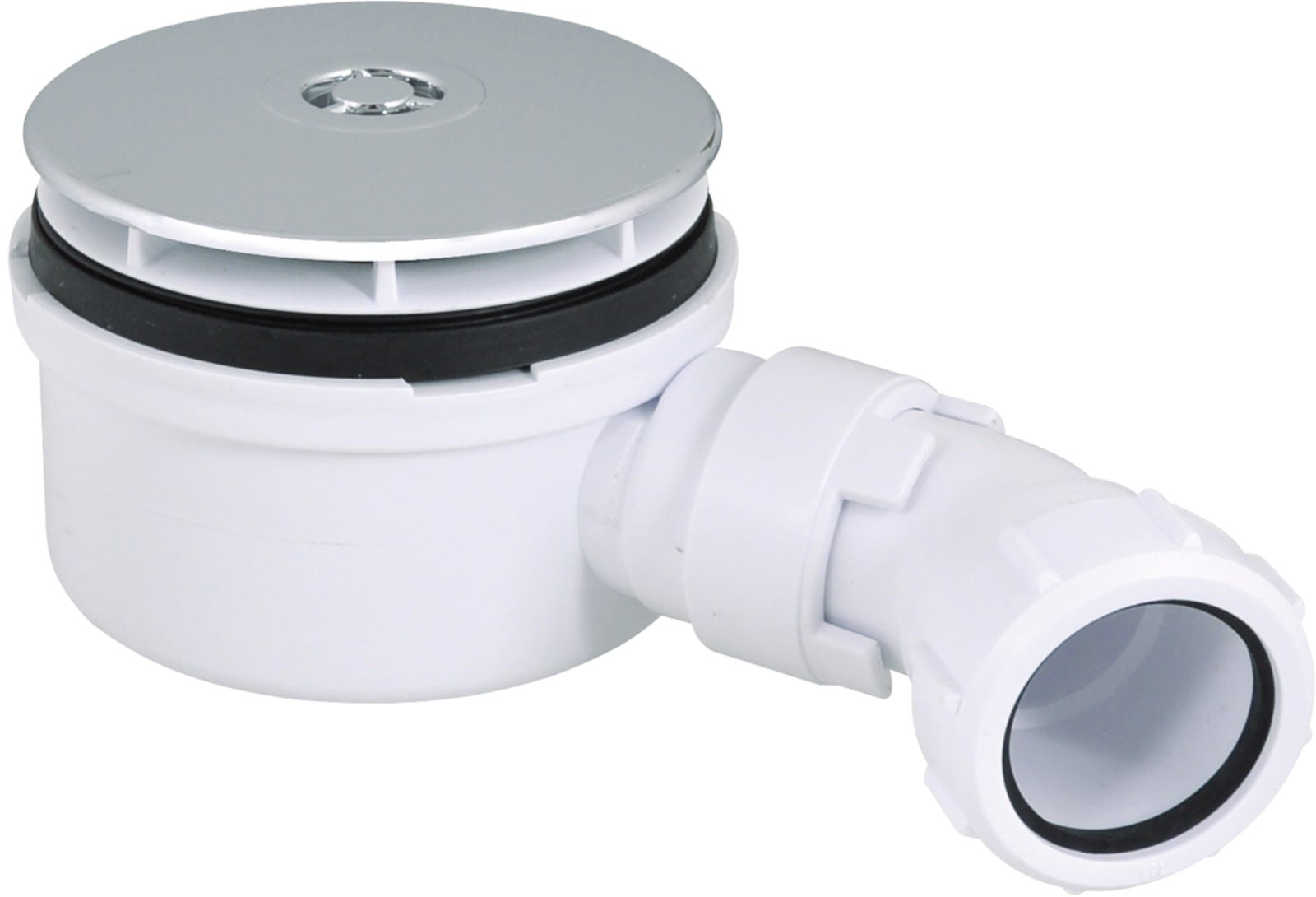 Walraven, McAlpine, Douchebaksifon, ST9030-CPP, 60x40/50mm uitlaat, 40mm waterslot, PP, wit (voor douchebakken met 90mm afvoer)