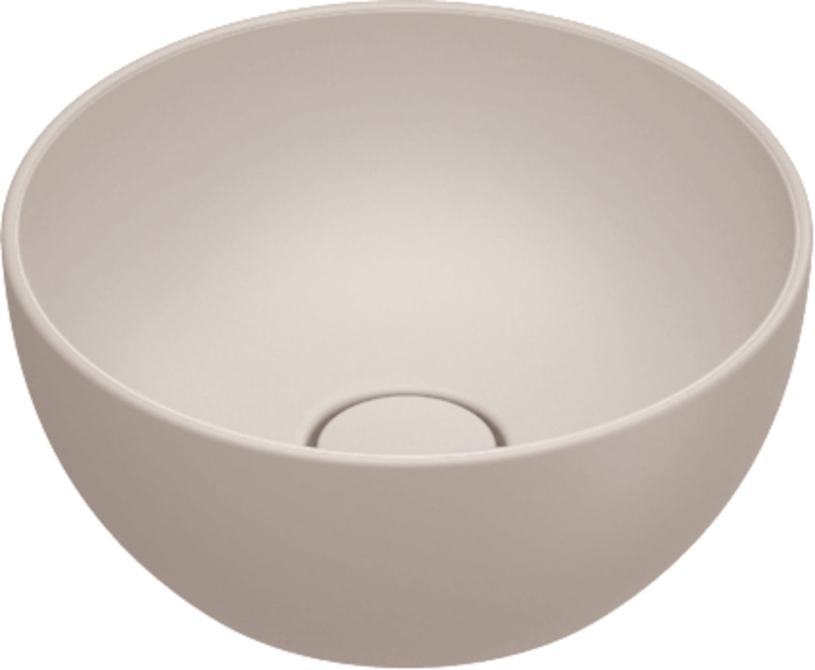 Catalano Sfera rond waskom, antibacterieel, zonder overloop. 32 cm dia er, h14 cm. Mat seta