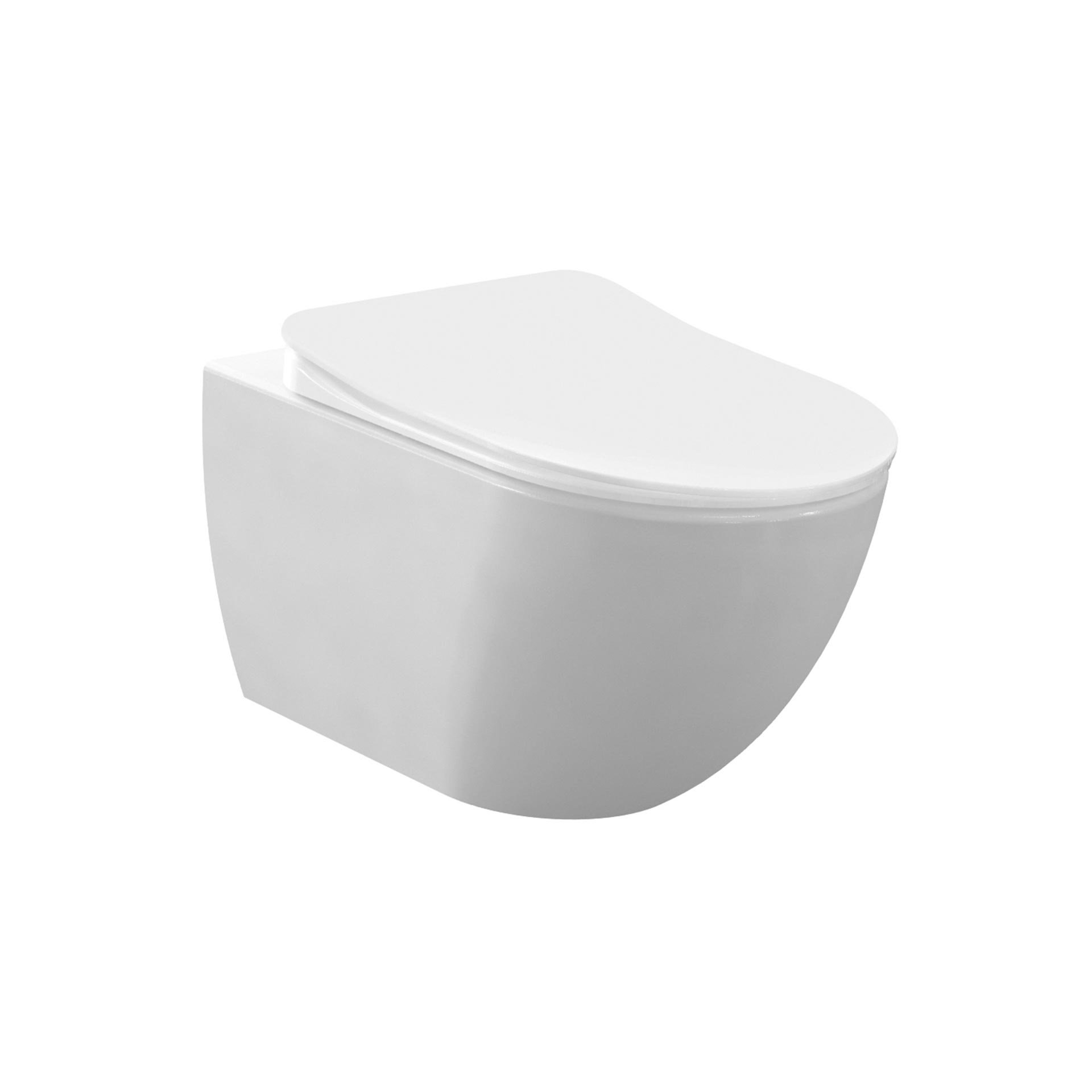 CREAVIT FREE HANGTOILET MET BIDET - RANDLOOS - ZONDER ZITTING - MAT WIT
