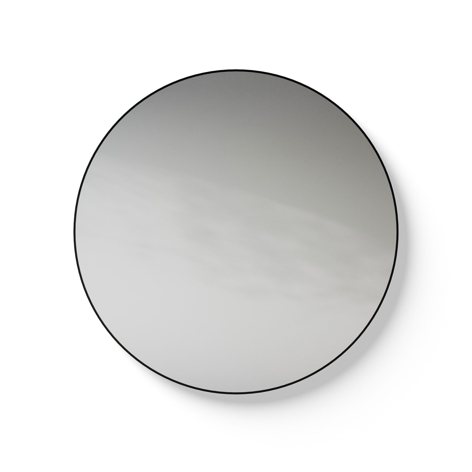 Looox Black Line spiegel rond, lxbxh 120x3.5x120cm, met rand mat zwart