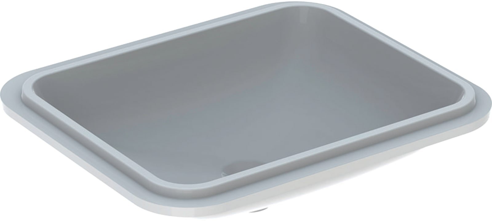 Geberit VariForm, Wastafel, onderbouw, 1x waskom, keramiek, vuilafstotend, 580 x 490 x 178mm (BxDxH), wit