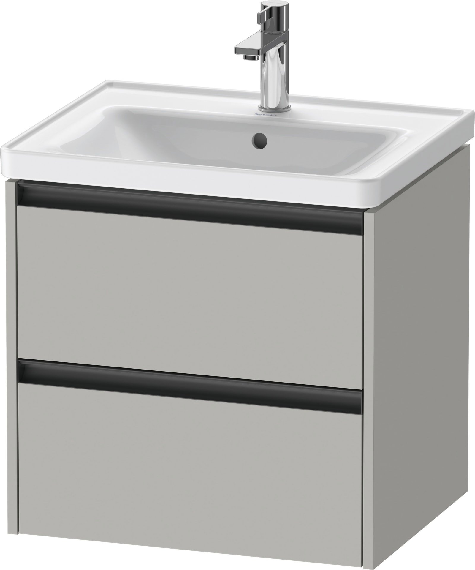 Duravit Ketho.2 Wastafelonderbouw hangend, Betongrijs Mat, rechthoekig, aantal kleine lades: 2 – K25281007070000