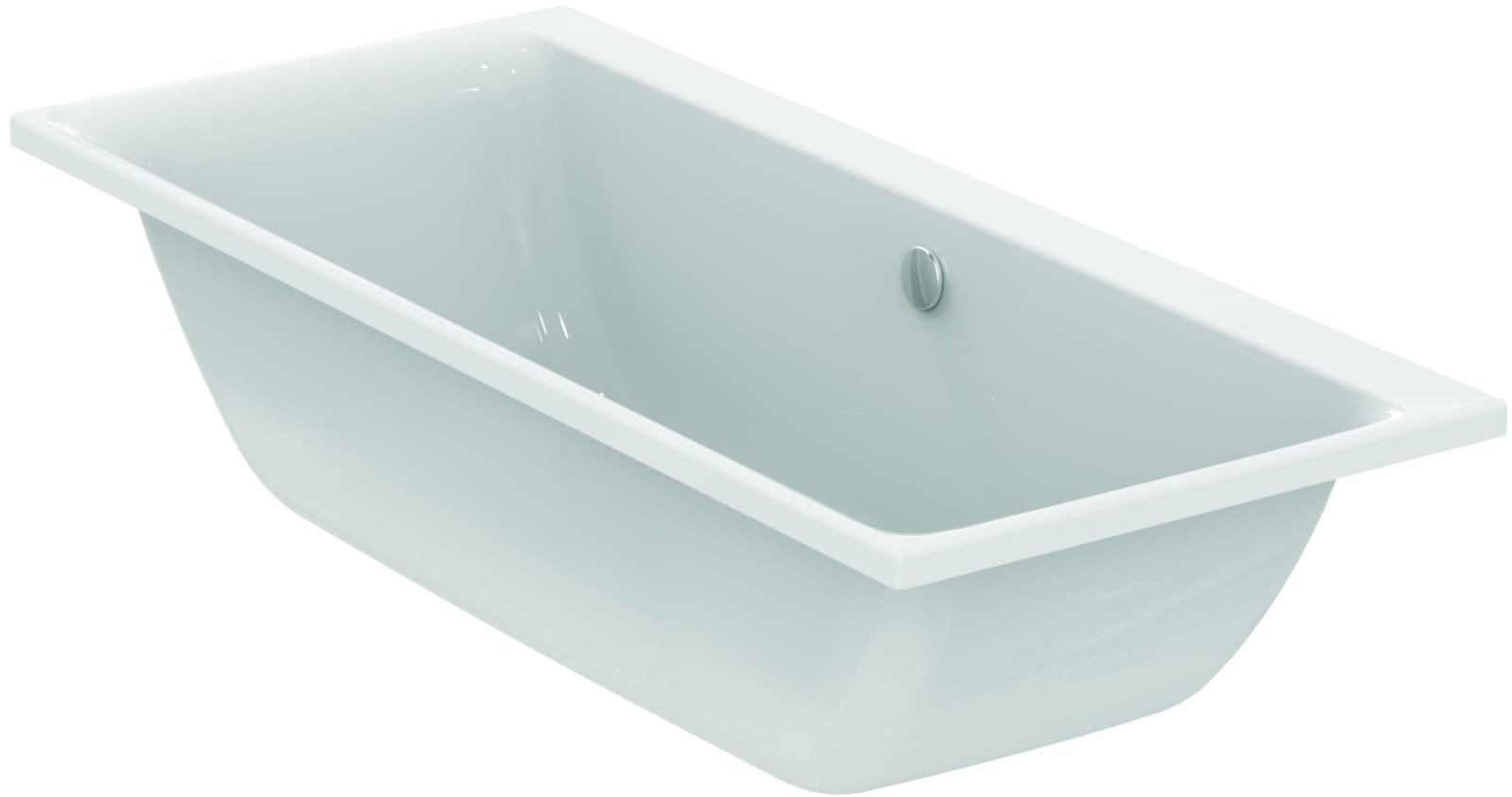 Ideal Standard Connect Air rechthoekige ligbad, overloop, hxbxl 475x800x1800mm, bodem lxb 1280x560mm, glanzend wit