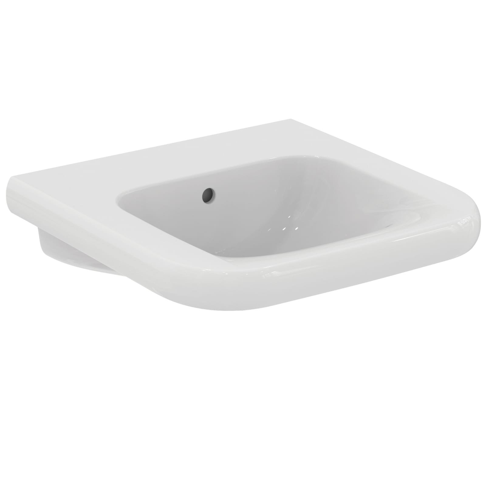 CONTOUR 21+ | WASTAFEL 550X545X195 MM GL WIT, ZONDER KG, MET OL | SG