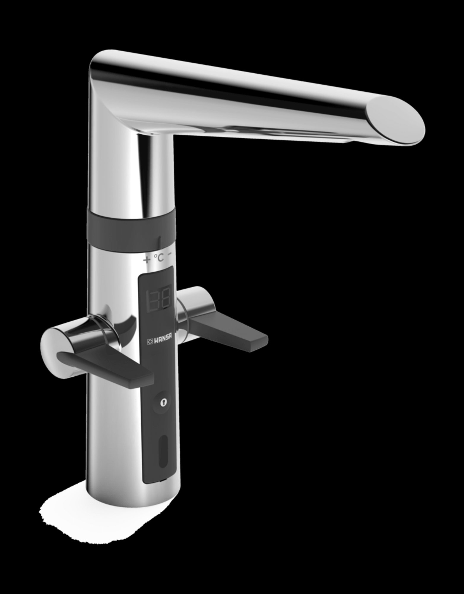 HANSAFIT elektronische keukenmengkraan 3/8"flex hybride netvoeding