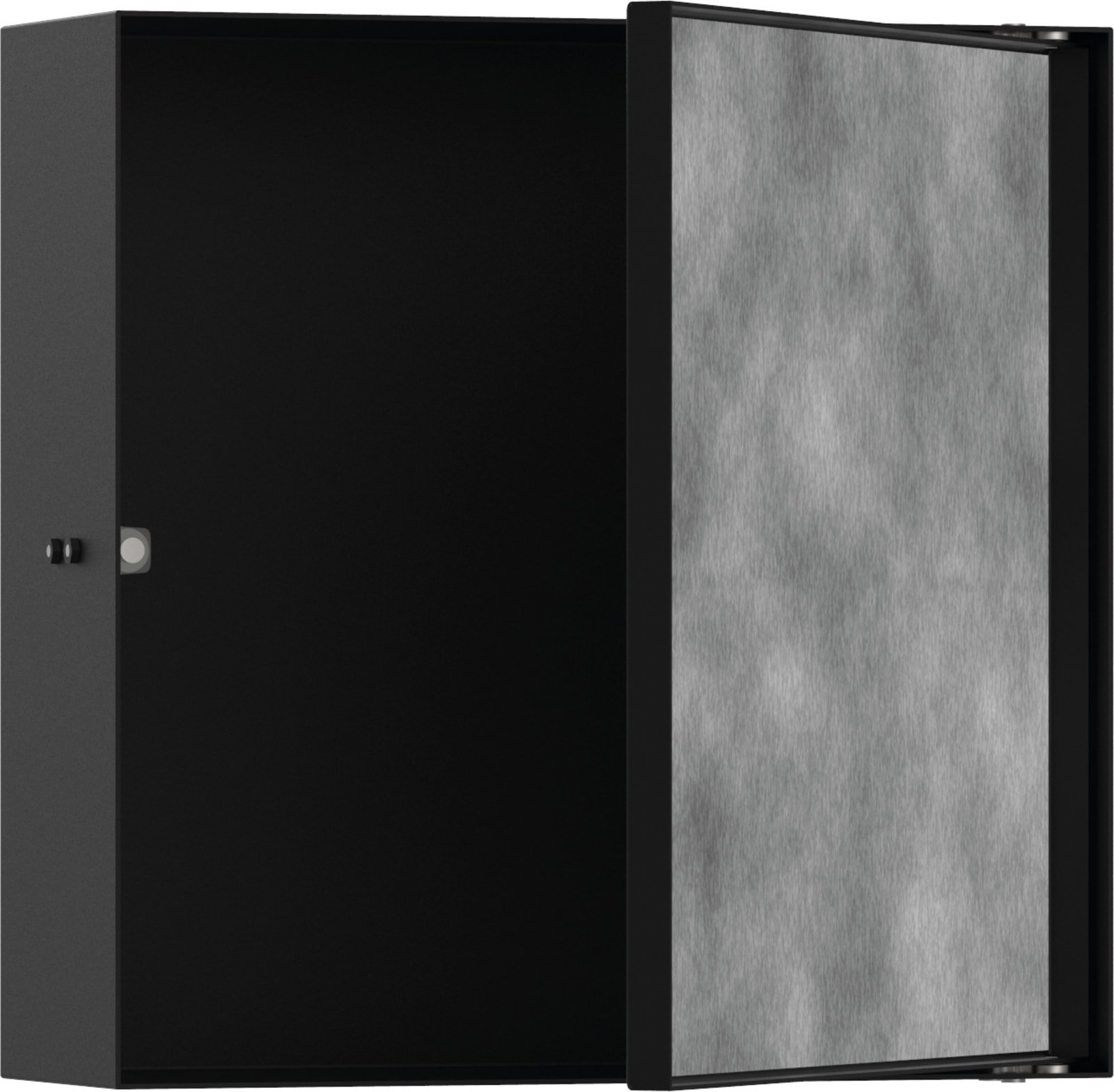 Hansgrohe XtraStoris Rock wandbox betegelbare deur 300/300/100 mat zwart