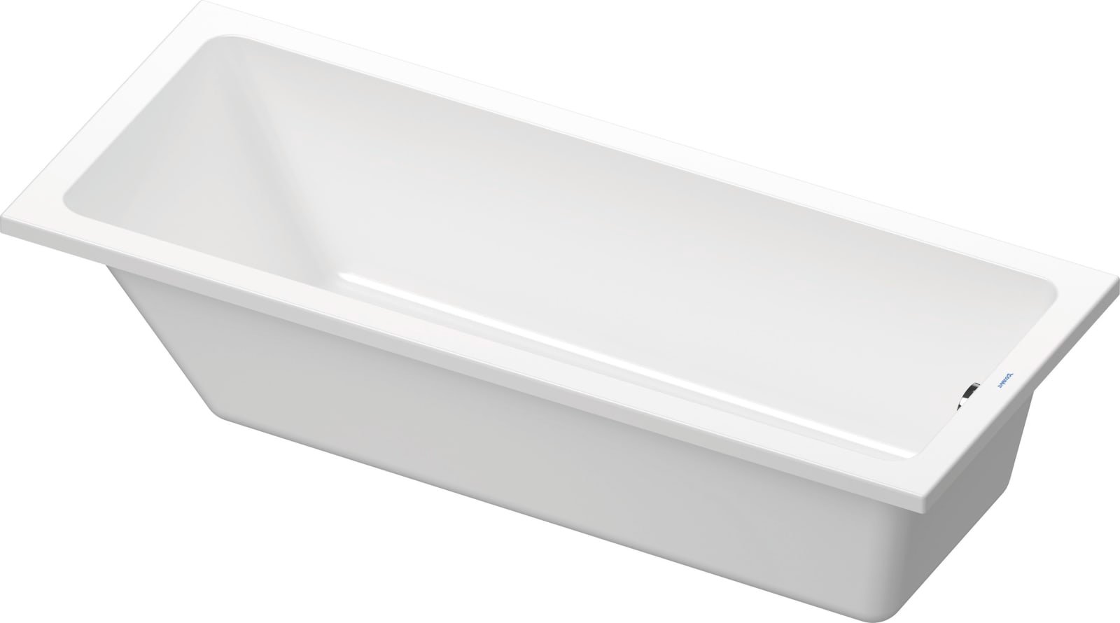 Duravit Duravit No.1 Bad  1700x700 mm Wit, Inbouw, materiaal: Sanitair acryl, rechthoekig, aantal rugsteunen: 1, positie afvoer: Voe