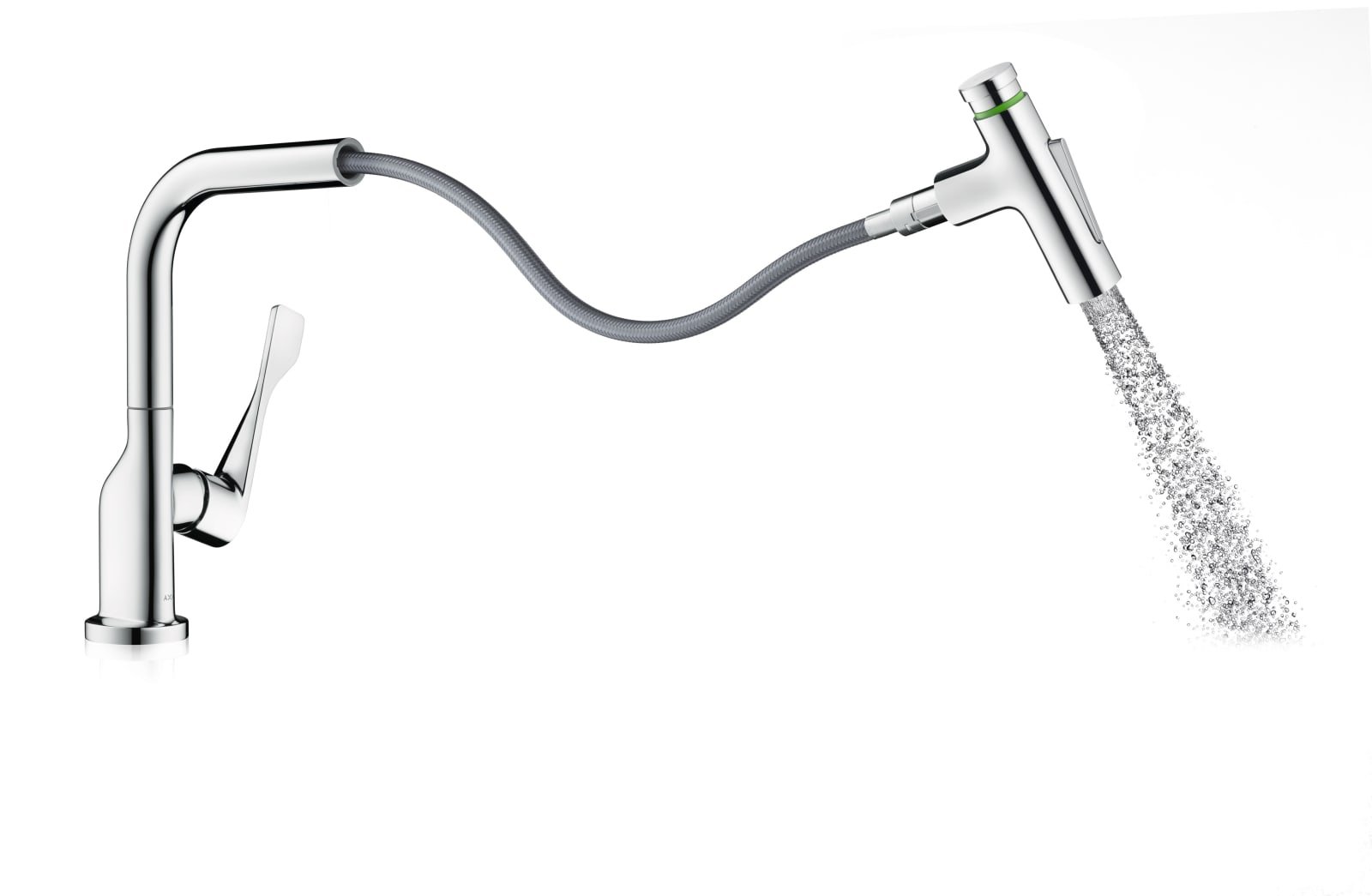 Hansgrohe Axor Citterio ééngreeps keukenmengkraan met uittrekbare uitloop en sBox Select, mat zwart