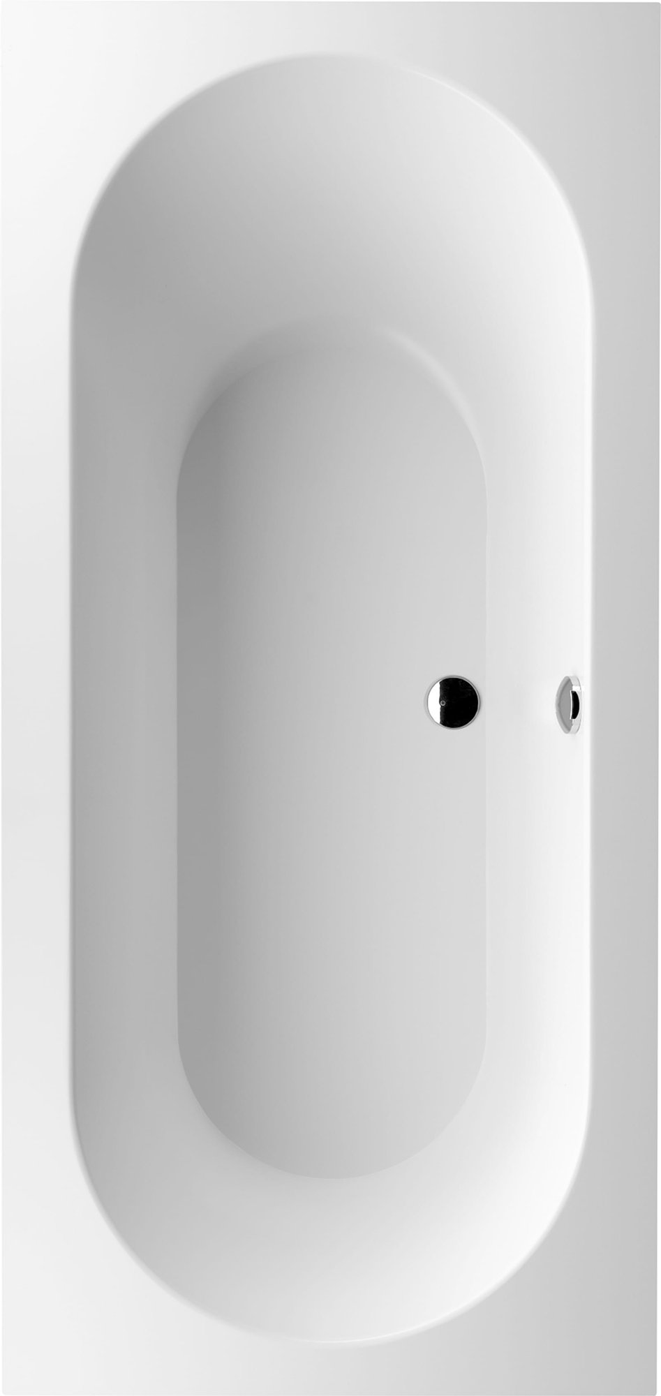 Villeroy & Boch Oberon rechthoekige ligbad, met poten, overloop, hxbxl 480x900x1900mm, bodem lxb 1280x510mm, glanzend wit alpin