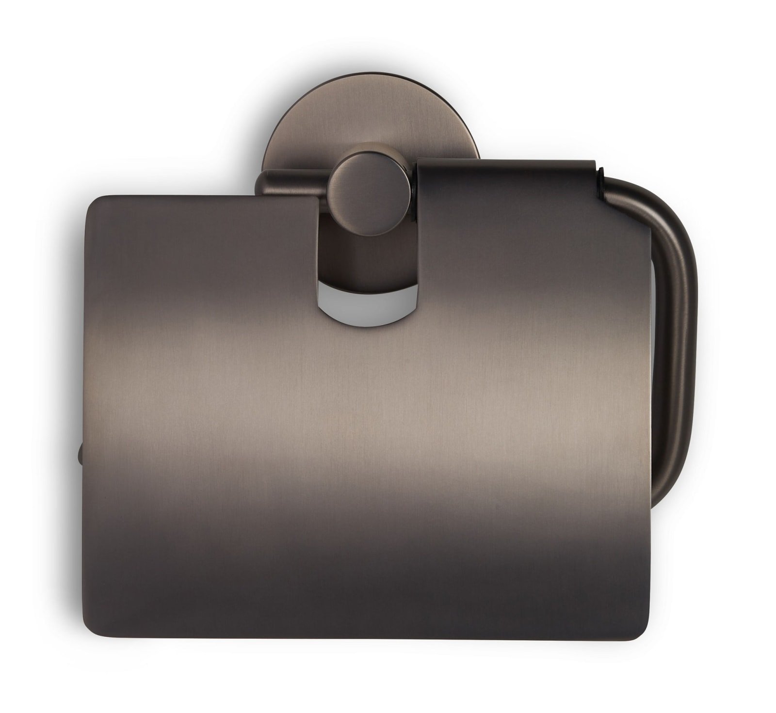 Blue Label Vida toiletrolhouder met klep, gun metal