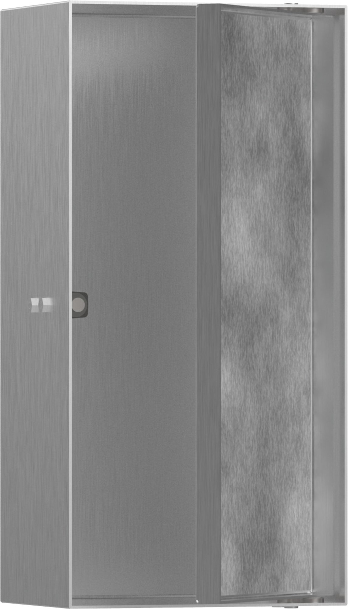 Hansgrohe XtraStoris Rock wandbox betegelbare deur 300/150/100 Brushed Stainless Steel