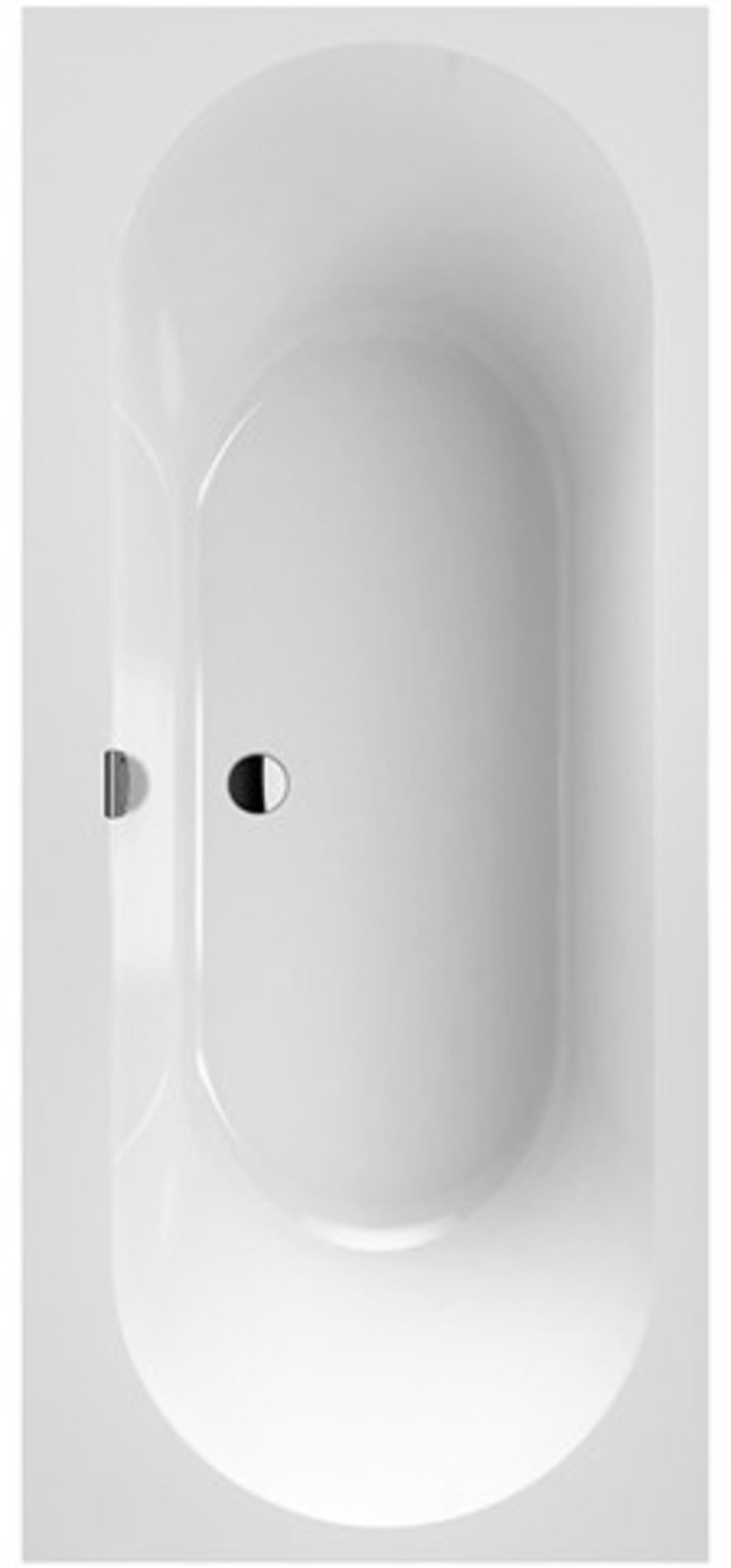 Villeroy & Boch, Oberon 2.0, Ligbad, 470 x 750 x 1700mm (DxBxL), wit alpine