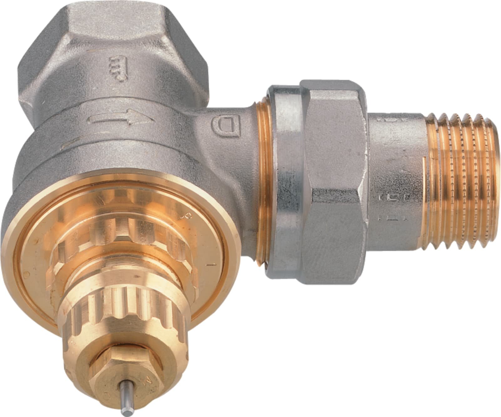 Danfoss RA-G thermostatische radiatorkraan met vergrote doorlaat. 1/2" Haaks