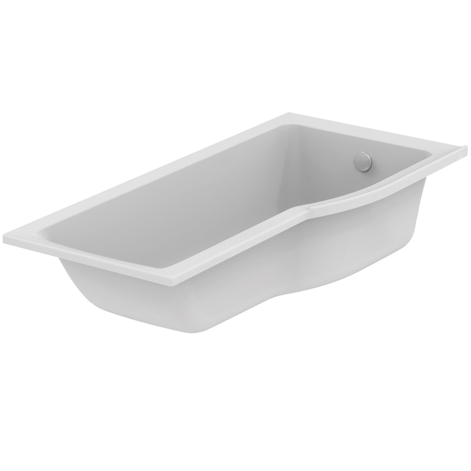 CONNECT AIR | RUIMTEBESPAREND BAD 1690X795X390 MM RECHTS GLANZEND WIT