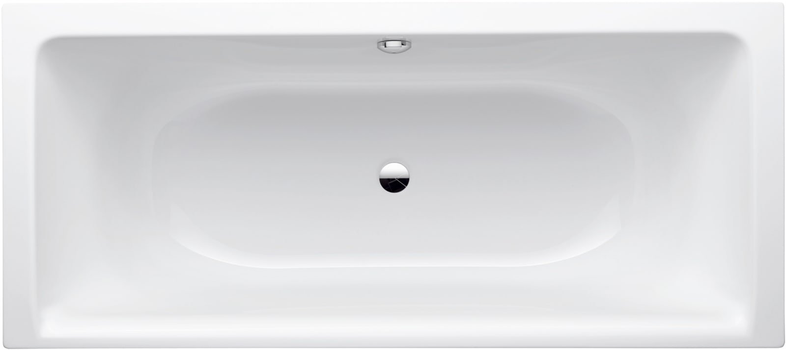 Bette BetteFree, Ligbad, rechthoekig, afvoer midden, 1800 x 800 x 450mm (LxBxH), wit