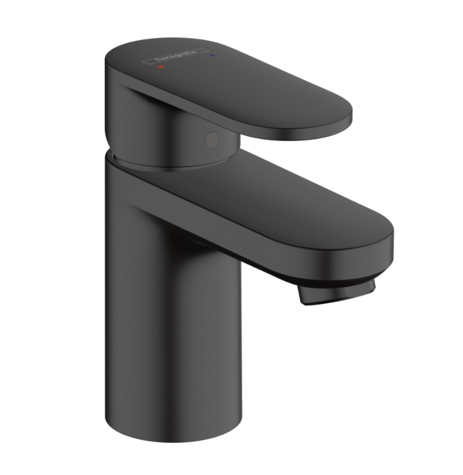 Hansgrohe Vernis Blend wastafelmengkraan 70 'brass' met pop-up afvoer met trekstang, mat zwart