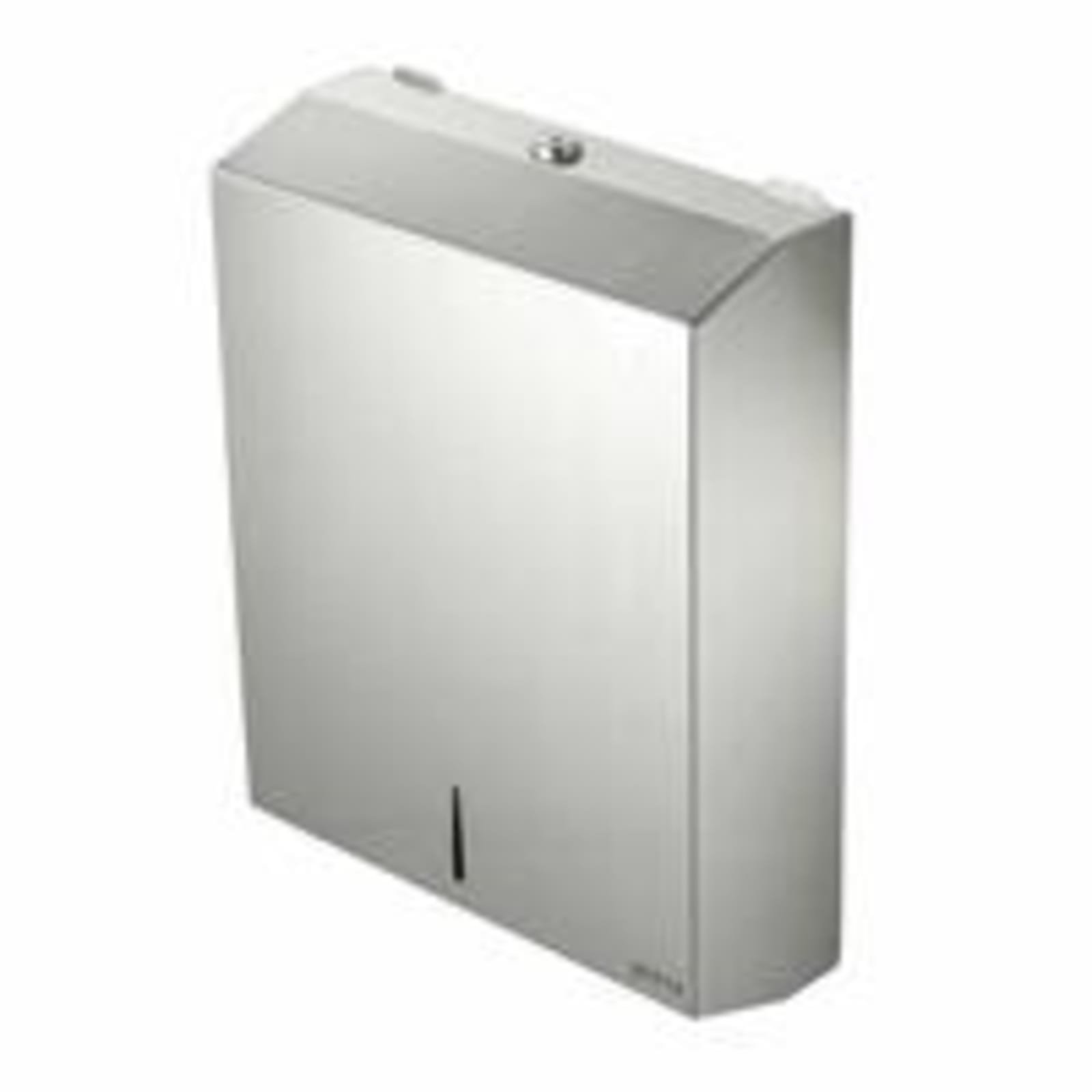Geesa Public Area papierhouder, RVS, geschikt voor papieren handdoeken/tissues (droog), hxbxd 390x280x105mm, rvs-look