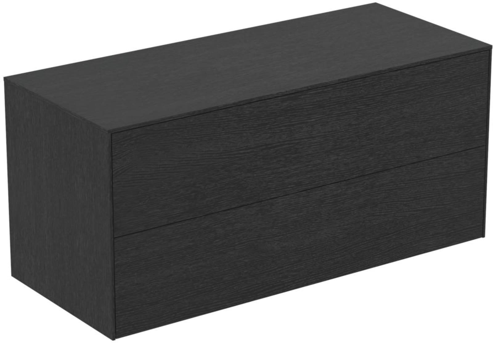 Ideal Standard Conca wastafelmeubel 1200 x 500 x 550 mm, 2 laden. Inclusief afdekblad zonder uitsnijding, smoked oak