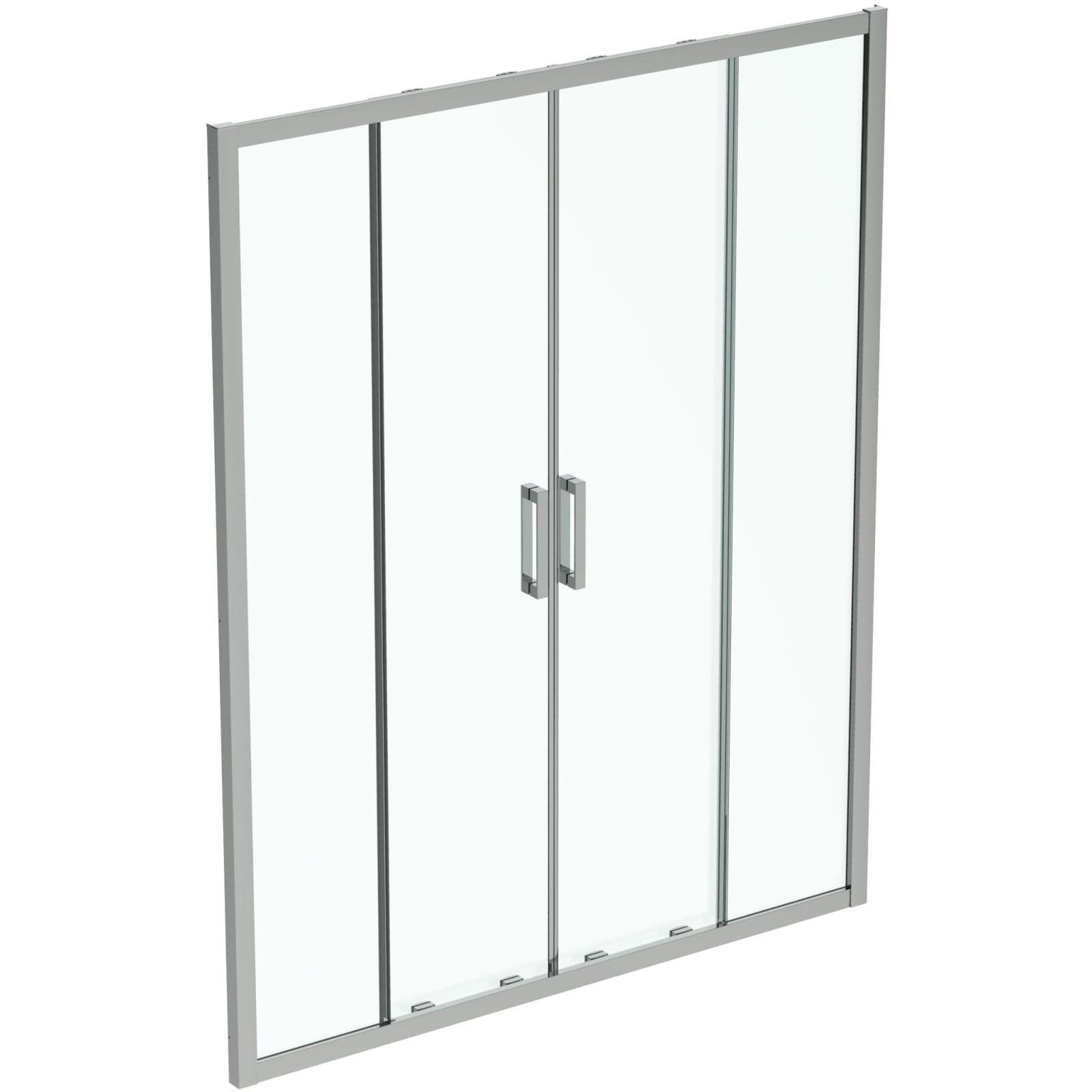CONNECT 2 | SCHUIFDEUR 1570X79X1955 MM GLANZEND ZILVER, 2 DEUREN