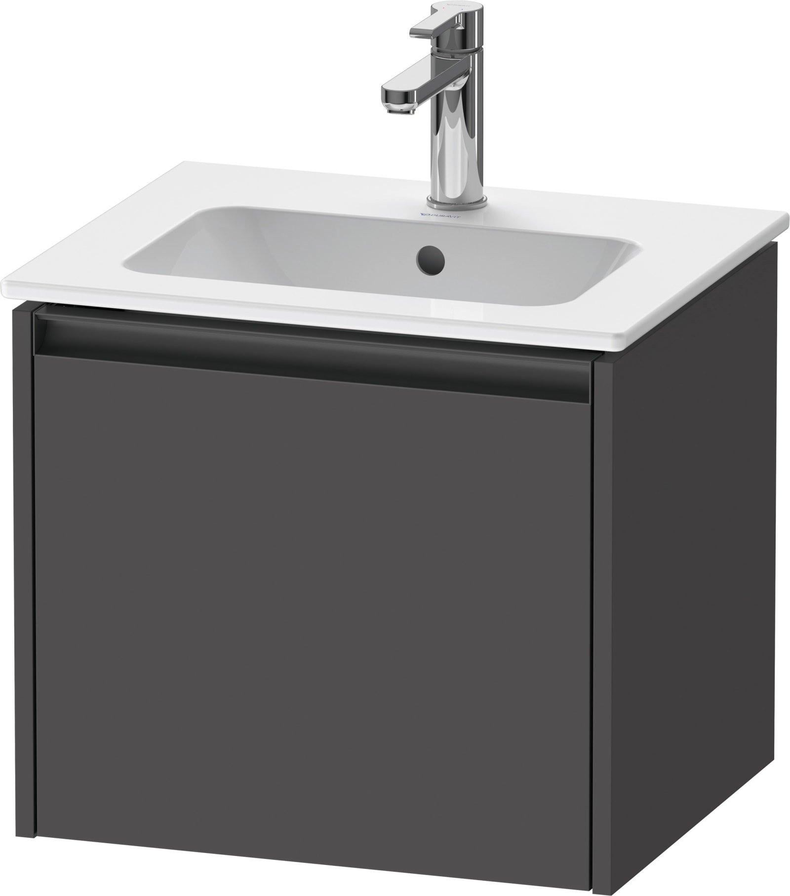 Duravit Ketho.2 Wastafelonderbouw hangend, Grafiet Mat, rechthoekig, aantal grote lades: 1 – K25061049490000