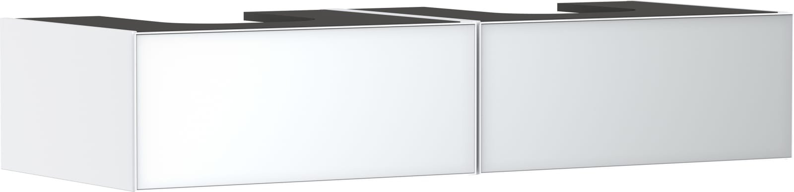 Hansgrohe Xevolos E meubel 1370x550, 2la, MW cons opb 2 wastafel gesl, front MeW