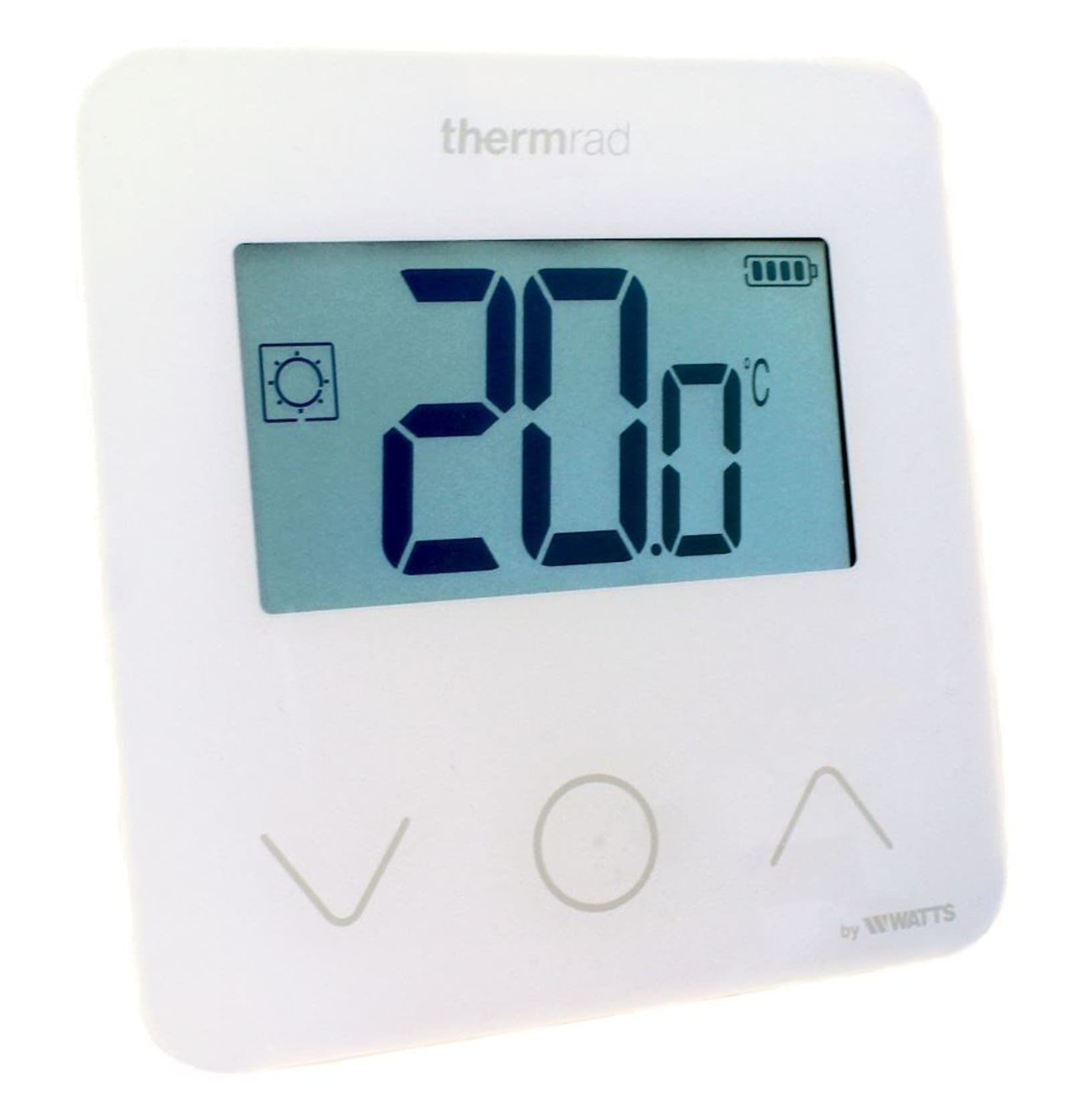 Thermrad RF(draadloos), digitale thermostaat met batterijen 2x AA, met 3 sensitive touch drukknoppen