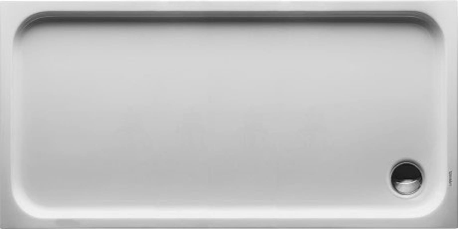 Duravit D-Code, Douchebak, rechthoekig, 90mm afvoer, acryl, 1500 x 750mm (LxB), 85mm bak, glans wit